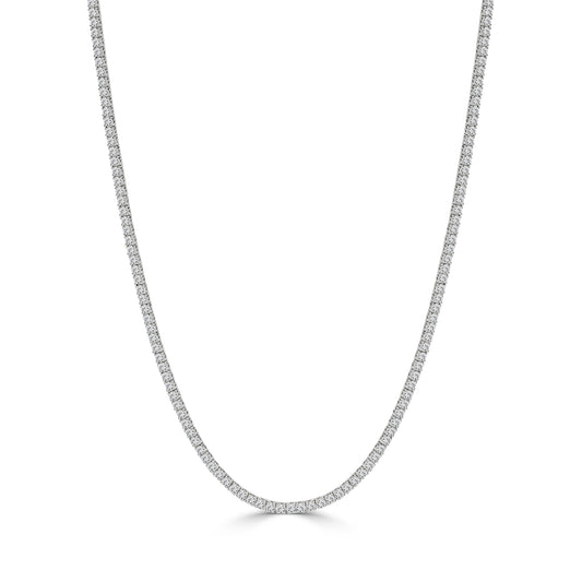 4 Carat Natural Diamond Rivière Necklace