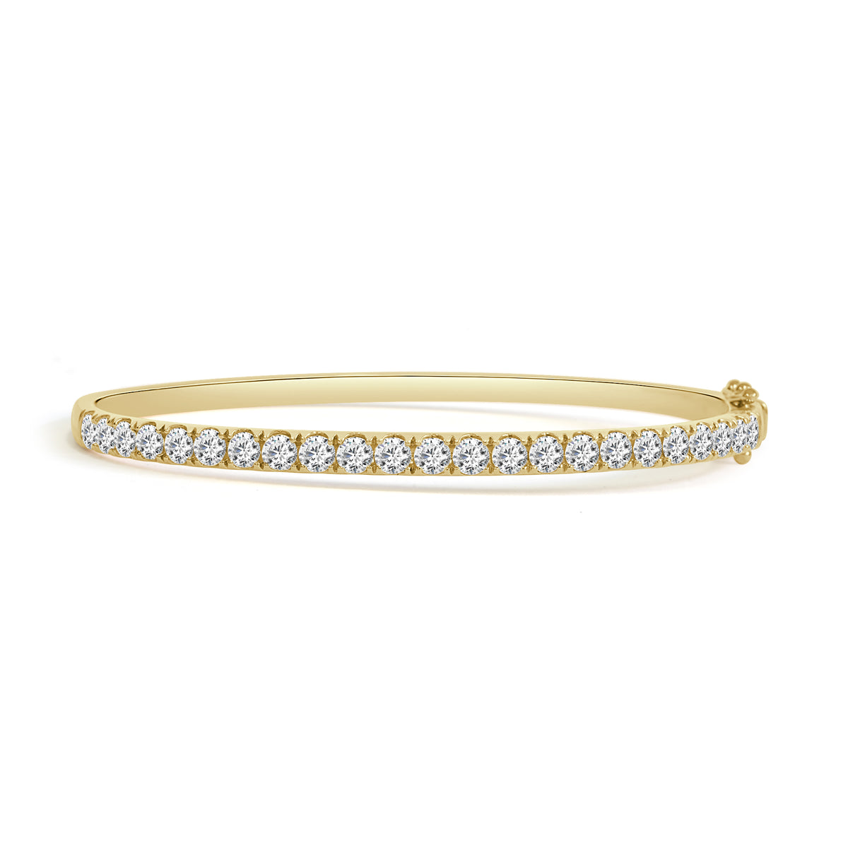 3ct Round Brilliant Cut Natural Diamond Bangle