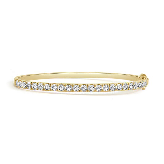 3ct Round Brilliant Cut Natural Diamond Bangle