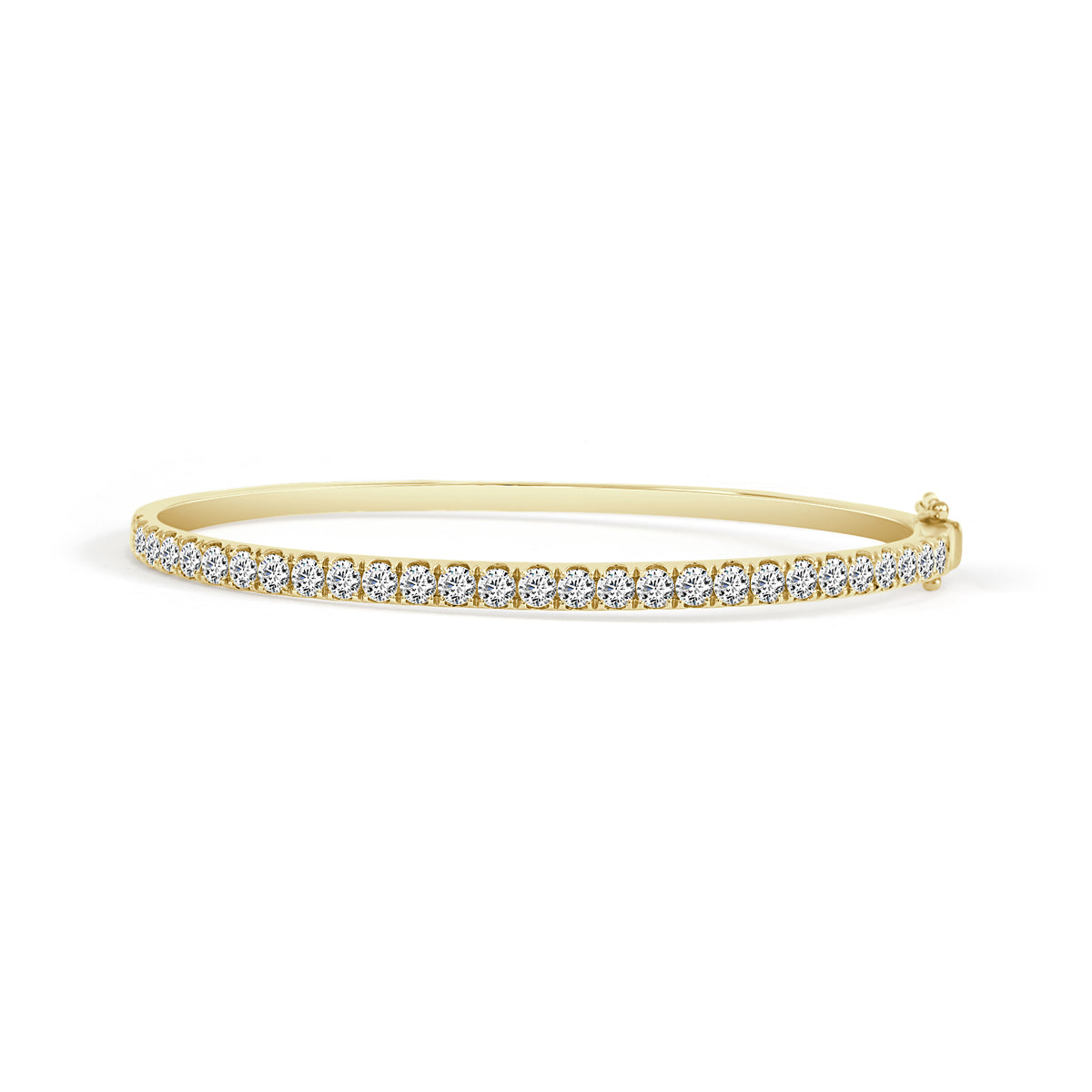 2.5ct Round Brilliant Cut Natural Diamond Bangle