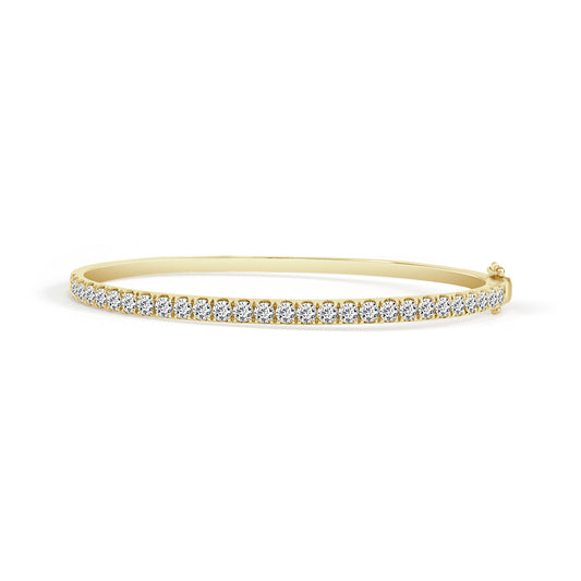 2.5ct Round Brilliant Cut Natural Diamond Bangle