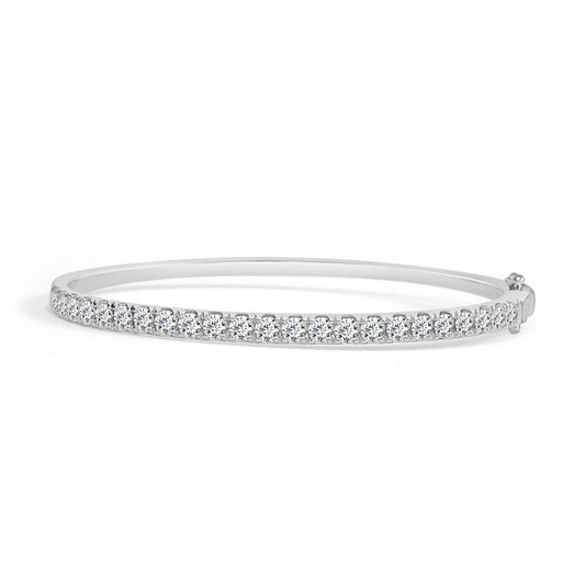 3ct Round Brilliant Cut Natural Diamond Bangle