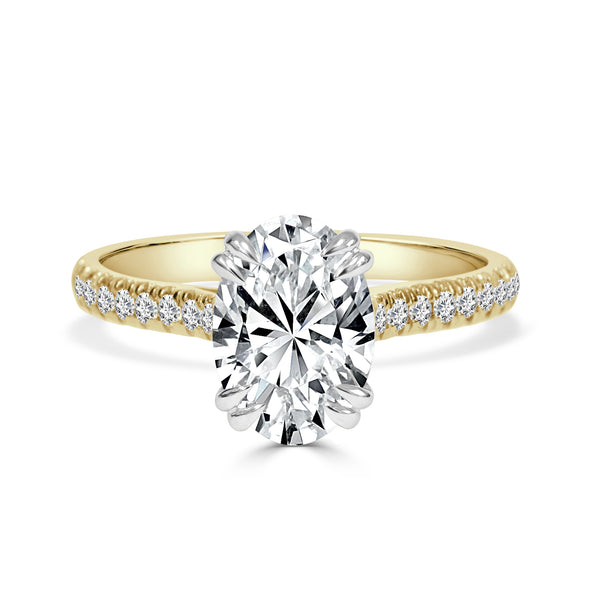 Lab Grown Oval Cut Diamond Engagement Ring image 0