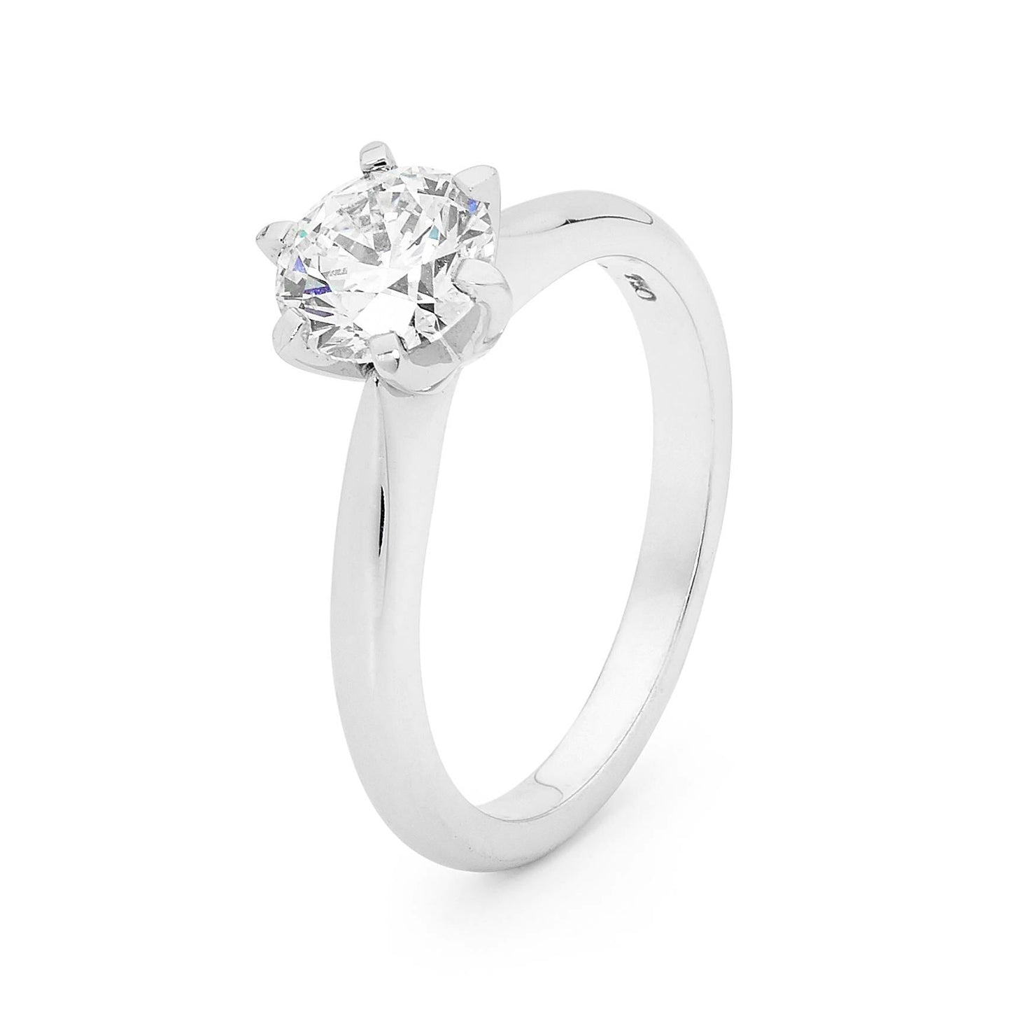 18k 0.50 Ct Round Brilliant Cut Diamond Solitaire image 1