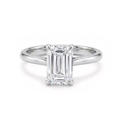 Lunara - Emerald Cut Lab Grown Engagement Ring