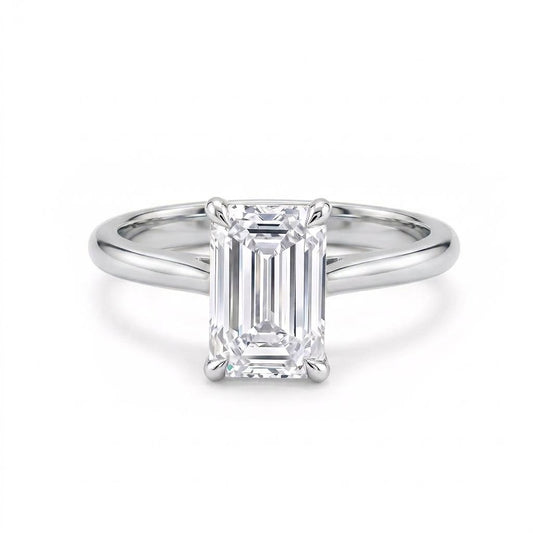 Lunara - Emerald Cut Lab Grown Engagement Ring