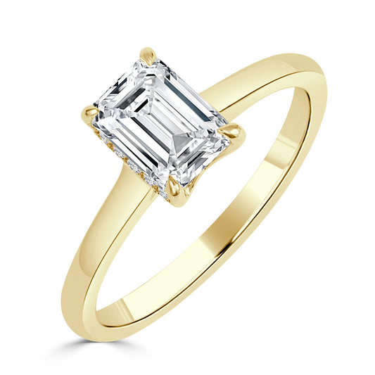 Emerald Cut Diamond Engagement Ring image 1