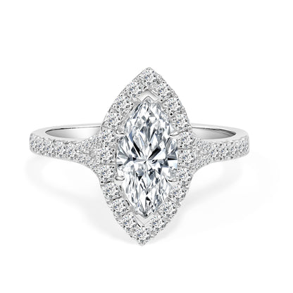 Halley - Marquise Natural Diamond Engagement Ring