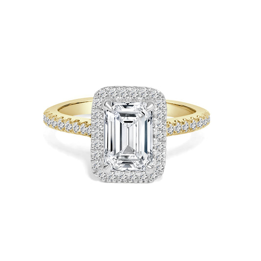 Estelle - 2ct Emerald Cut Lab Grown Diamond Engagement Ring