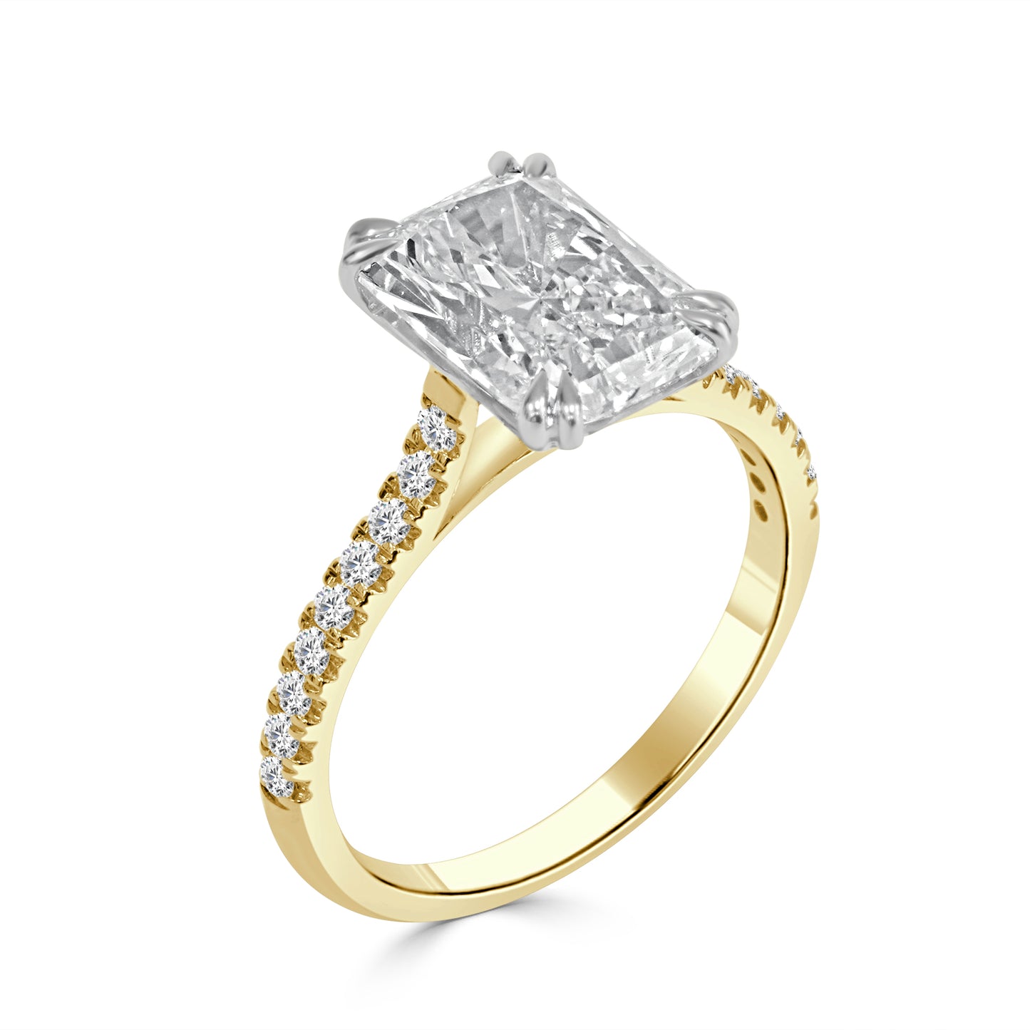 Venus - Long Radiant Cut Lab Grown Diamond Engagement Ring