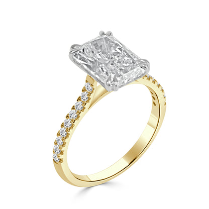 Venus - Long Radiant Cut Lab Grown Diamond Engagement Ring