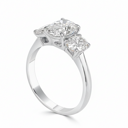 Astra - Lab Grown Diamond Oval Trilogy Engagement Ring