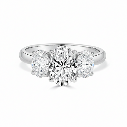Astra - Lab Grown Diamond Oval Trilogy Engagement Ring