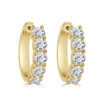 2.00 Carat Lab Grown Diamond Hoop Earrings