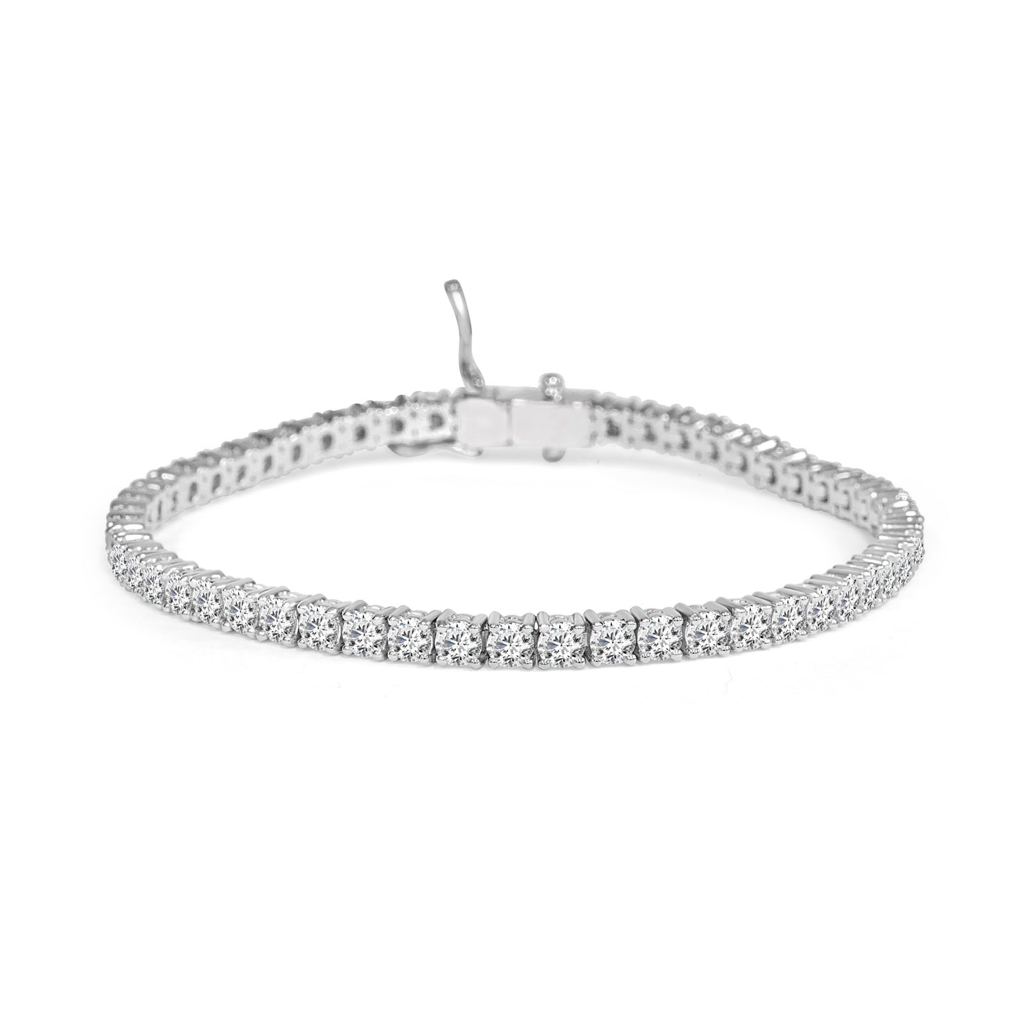 9K White Gold Lab Grown Diamond Tennis Bracelet