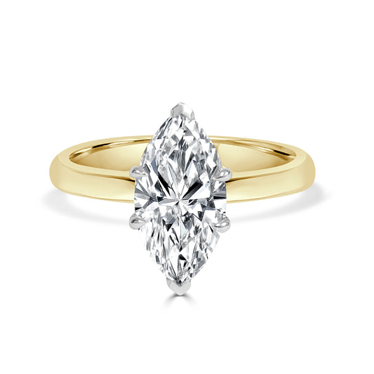 Lunara - Marquise Cut Lab Grown Diamond Engagement Ring