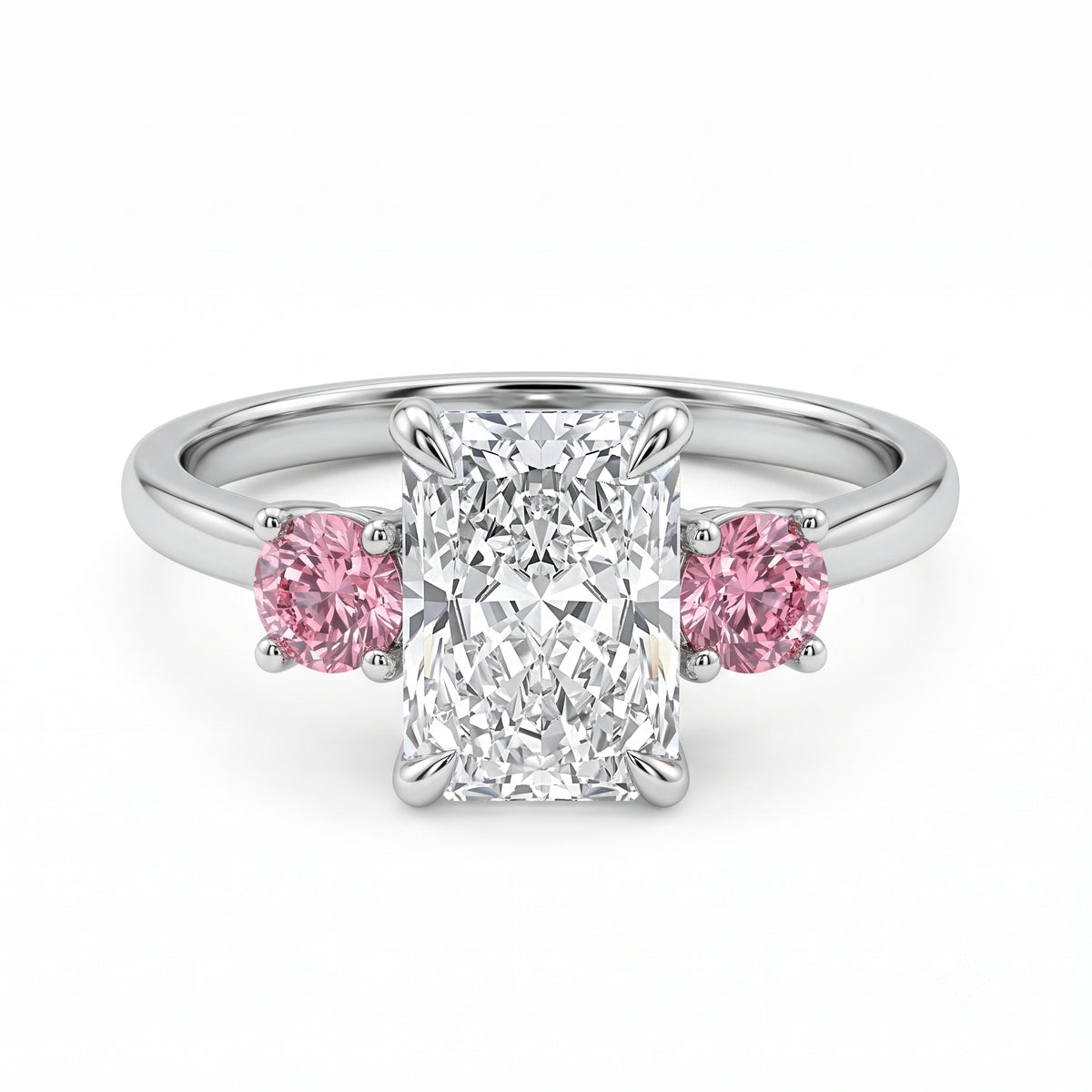 Elarae -Long Radiant Lab Grown Diamond Engagement Ring