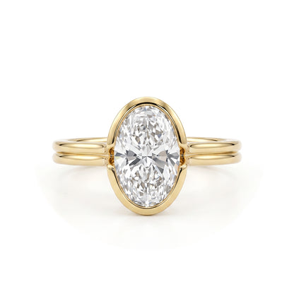 Helene -Oval Cut Lab Grown Diamond Engagement Ring