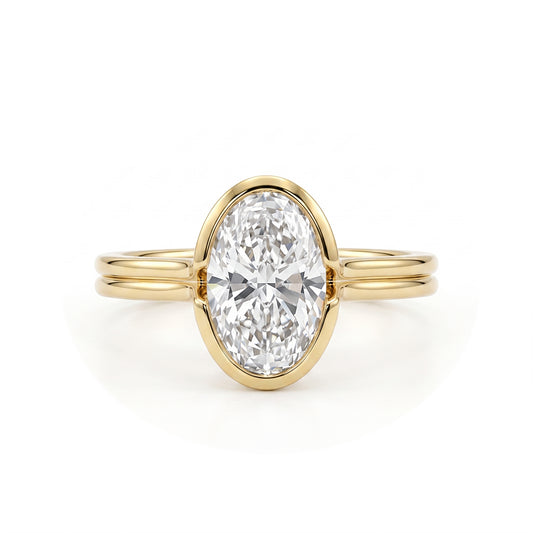 Helene -Oval Cut Lab Grown Diamond Engagement Ring