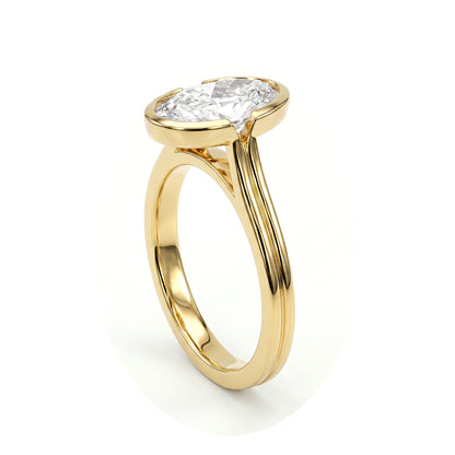 Helene -Oval Cut Lab Grown Diamond Engagement Ring