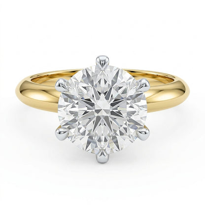 Lyra -3ct Round Brilliant Cut Lab Grown Diamond Engagement Ring