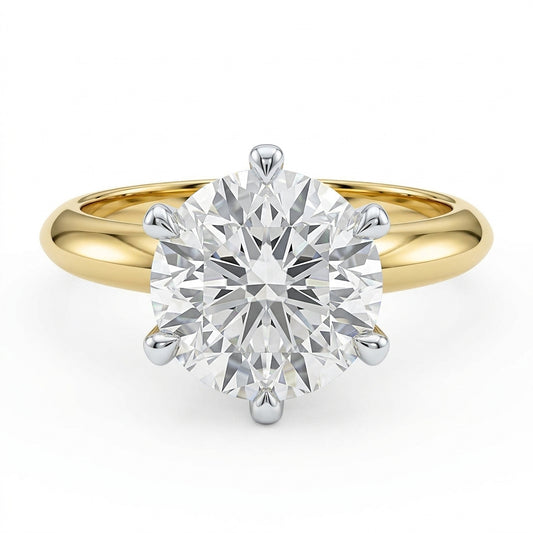 Lyra -3ct Round Brilliant Cut Lab Grown Diamond Engagement Ring