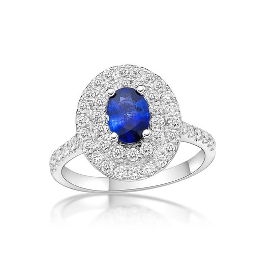 Sapphire and Diamond Dress Ring image 0