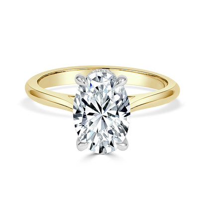 Lab Grown Oval Cut Diamond Engagement Ring image 0