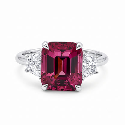 Rhodolite and Natural Diamond Dress Ring