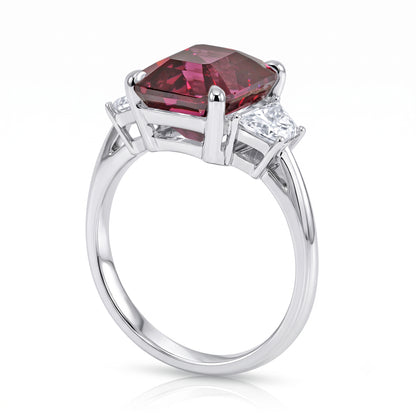 Rhodolite and Natural Diamond Dress Ring