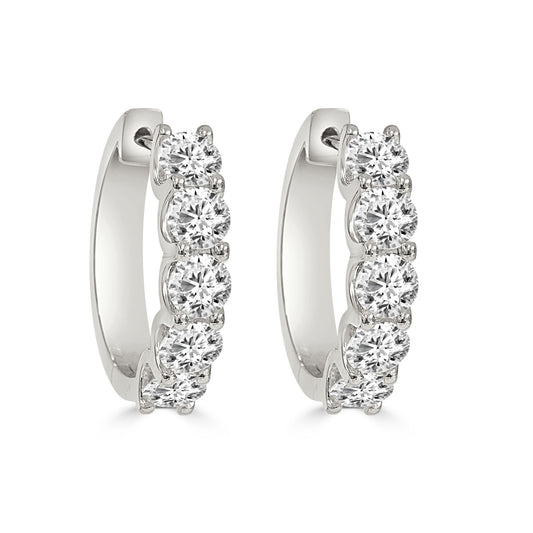 2.00ct Lab Grown Diamond Hoop Earrings