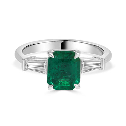 Emerald and Natural Diamond Dress Ring
