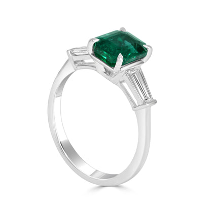 Emerald and Natural Diamond Dress Ring