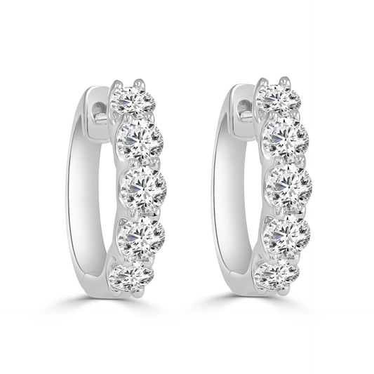Diamond Huggie  Earrings