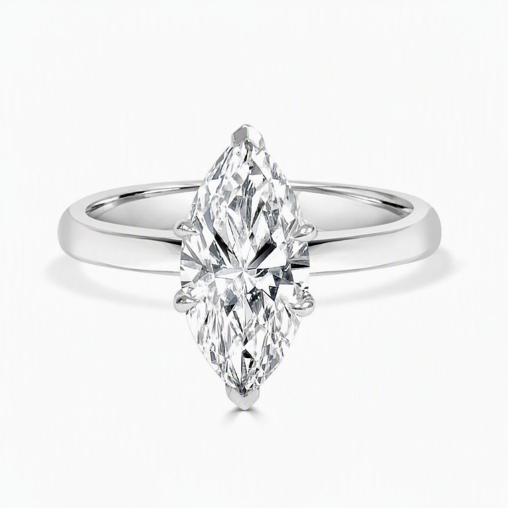 Lunara - Marquise Cut Lab Grown Diamond Engagement Ring
