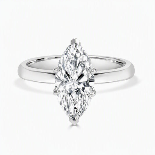 Lunara - Marquise Cut Lab Grown Diamond Engagement Ring
