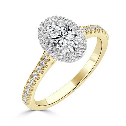 Estelle - Oval Natural Diamond Engagement Ring