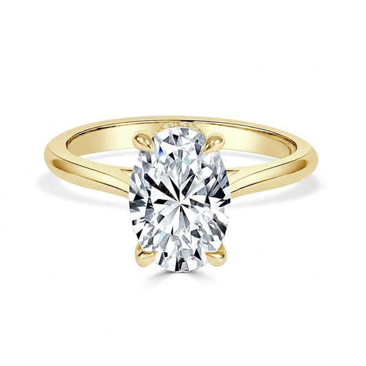 Indira - Lab Grown Oval Cut Diamond Engagement Ring