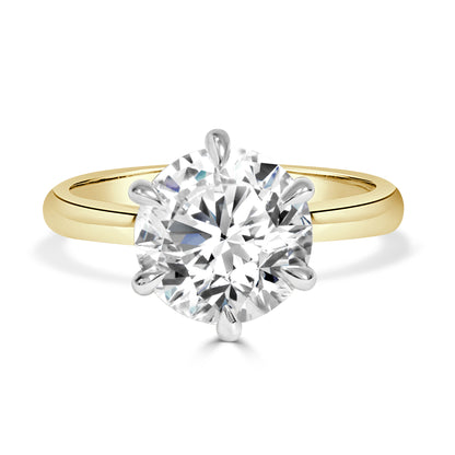 Vega - 4.01ct Lab Grown Round Brilliant Solitaire Engagement Ring