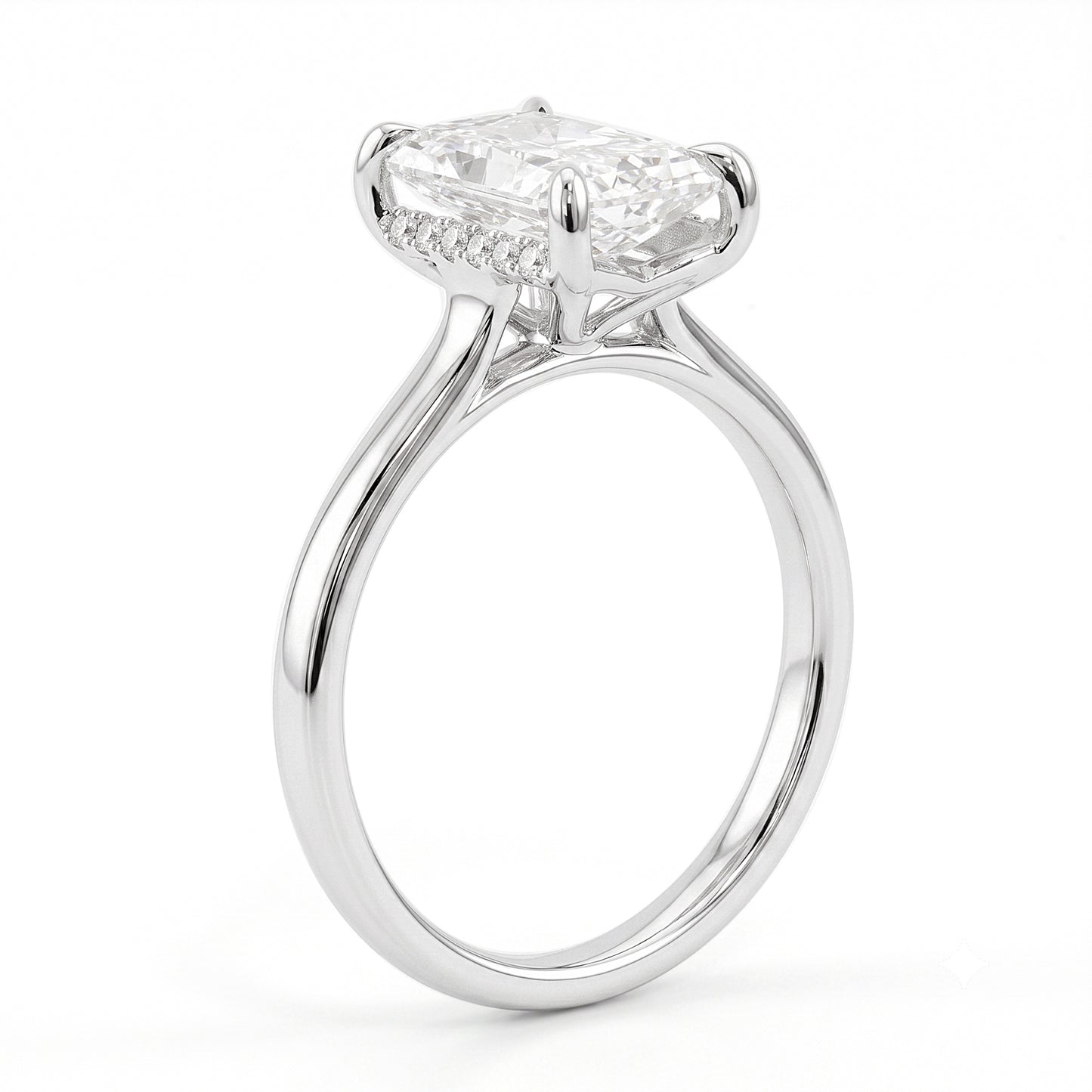 Indira - Radiant Cut Lab Grown Engagement Ring