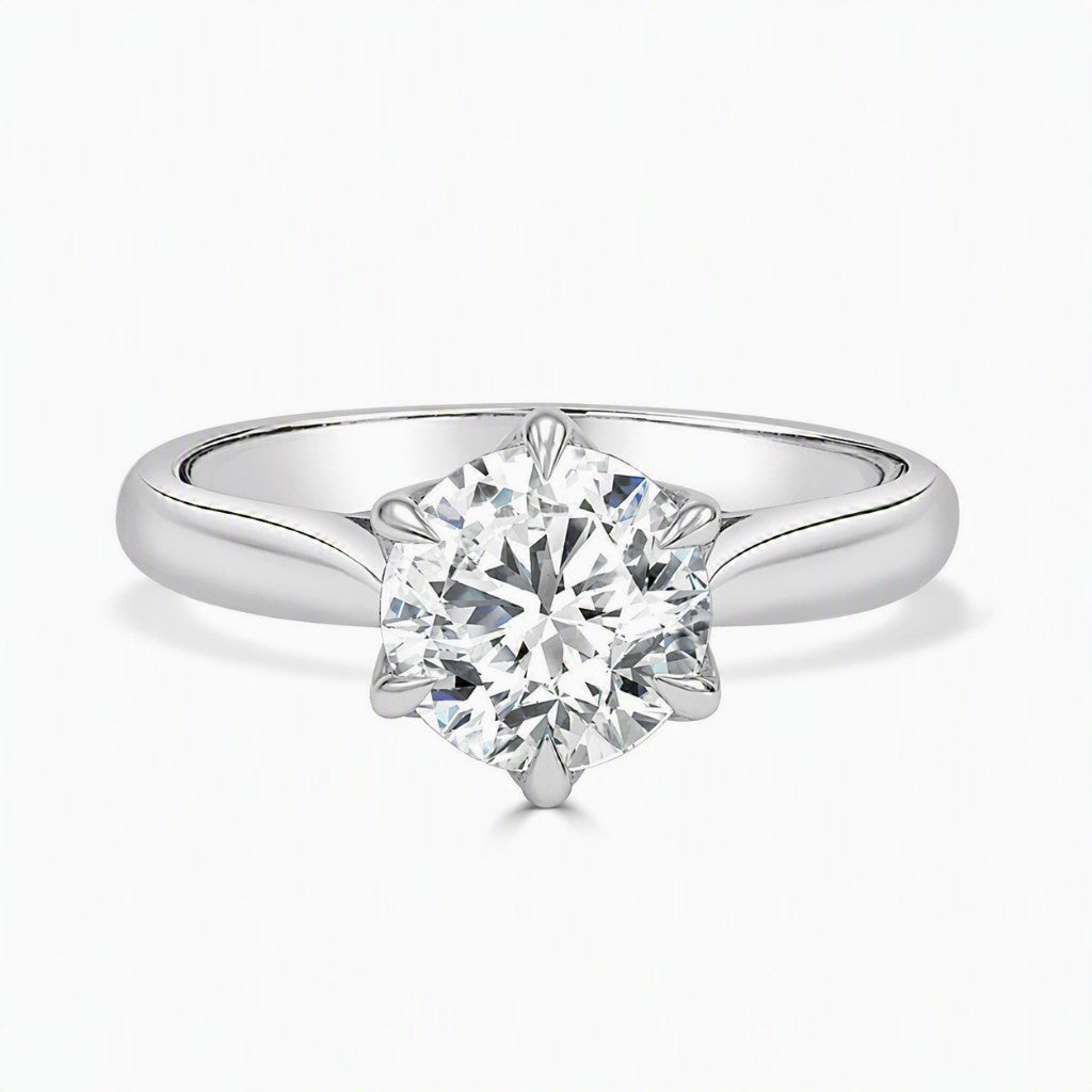 Nebessa - Round Brilliant Cut Lab Diamond Engagement Ring