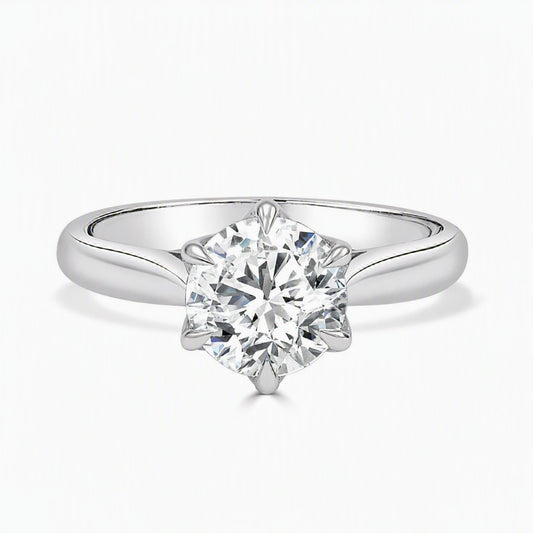 Nebessa - Round Brilliant Cut Lab Diamond Engagement Ring