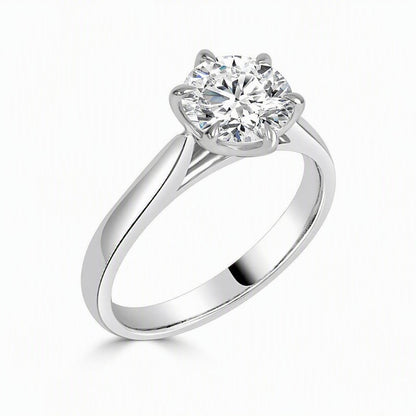 Nebessa - Round Brilliant Cut Lab Diamond Engagement Ring