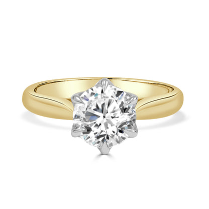 Nebessa - Round Brilliant Cut Lab Diamond Engagement Ring