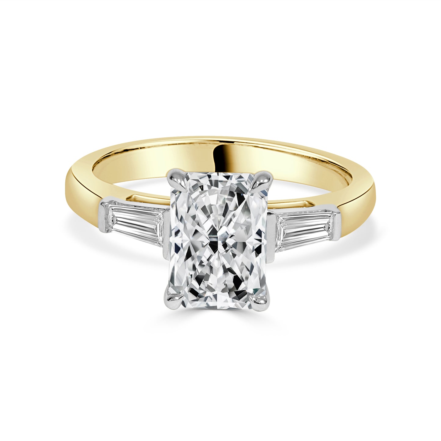 Elara - Long Radiant Cut Lab Grown Diamond Engagement Ring