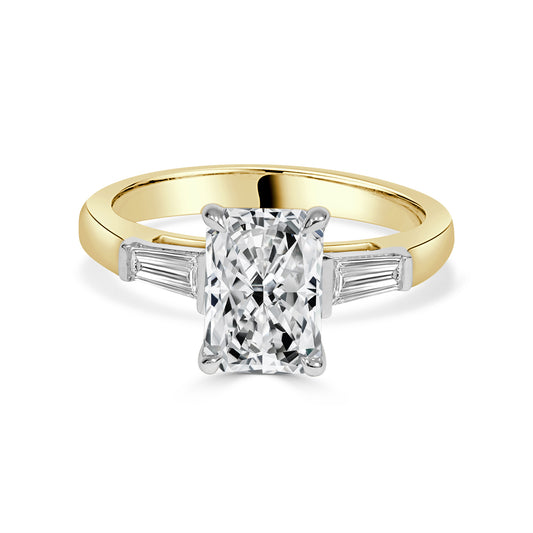 Elara - Long Radiant Cut Lab Grown Diamond Engagement Ring