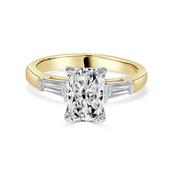 Elara - Long Radiant Cut Lab Grown Diamond Engagement Ring
