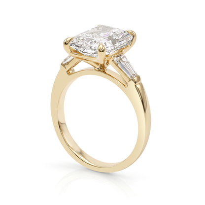 Elara - 4.07ct Lab Grown Radiant Cut Diamond Engagement Ring