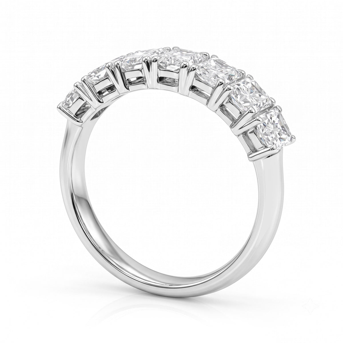 Radiant Cut Natural Diamond Dress Ring