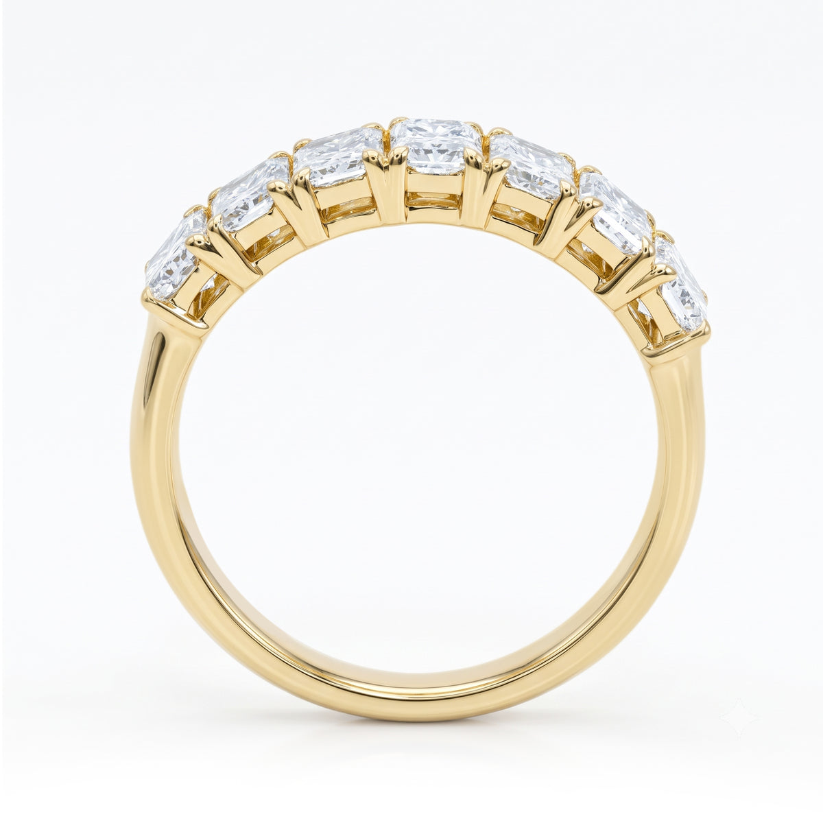Radiant Cut Natural Diamond Dress Ring